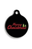 Christmas Serisi Merry Christmas Letter Yuvarlak Kedi ve Köpek Künyesi Large: 3,8 cm.