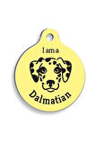 Sarı Dalmaçyalı Yuvarlak Köpek Künyesi