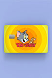 Tom Ve Jerry Sarı Kredi Kartı Sticker Kaplama