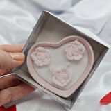 Soya Wax Doğal Kalp Mum Gizli Mesajlı Sevgililer Gününe Özel