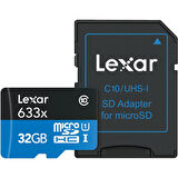 Lexar 32GB 5'li Paket 633X 100MB/s MicroSDHC Hafıza Kartı