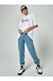 Yazılı Oversize Kadın T-shirt
