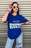 Baskılı Kadın Oversize Siyah T-shirt