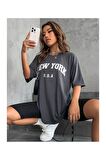 Unisex New York Yazılı Tshirt
