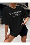 Unisex East Hampton Yazılı Tshirt