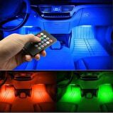 Müziğe Sese Duyarlı Ayak Altı Led Kumandalı RGB Ayak Aydınlatması 8 Renk 12V