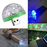 Müziğe Ve Sese Duyarlı Usb Girişli Araç İçi Mini Disko Topu Parti