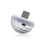 Müziğe Ve Sese Duyarlı Usb Girişli Araç İçi Mini Disko Topu Parti