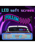 Led Matrix Panel Büyük Boy Dijital Kayar Rgb Ekran Kumandalı Mobil Uygulamalı 90x19 cm