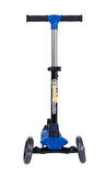 LEDDY MAVİ Led Işıklı 3 Tekerli Katlanabilir 2-5 Yaş Arası Max 50 Kg Taşıma Kapasitesi 3 Kademeli Scooter
