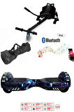 Elektrikli Kaykay Scooter Akıllı Denge Hoverboard + HoverKart + Çanta FULL LEDLİ EXTREM PAKET D12