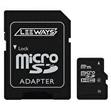 LEEWAYS 64GB Hafıza Kartı 100MB Okuma/Yazma Hızı Adaptörlü