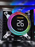 240 PRO White ARGB Intel-AMD Uyumlu Siyah Sıvı Soğutucu ARGB Dijital Isı Göstergeli