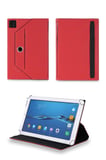 Velvoria Sprange VASOUN-P-200 12" Inç Tablet Uyumlu Standlı Üniversal Kapaklı Kırmızı Tablet Kılıfı