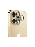 iPhone 14 Pro / 14 Pro Max Kamera Lens Koruyucu ''Safir Cam & Kolay Kurulum'' (Altın)