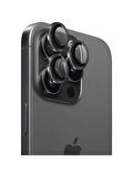 iPhone 14 Pro / 14 Pro Max Kamera Lens Koruyucu ''Safir Cam & Kolay Kurulum'' (Siyah)