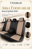 Citroen C4 X 2022 Sonrası Uyumlu LeoSport Serisi Bej Siyah Ortopedik Keten Koltuk Kılıfı