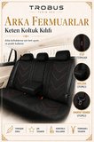 Kia Stonic 2017 Sonrası Uyumlu LeoSport Serisi Siyah Kırmızı Ortopedik Keten Koltuk Kılıfı