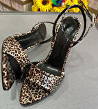2025 TOP MODEL LEOPAR RUĞAN KELEBEK 10 CM TOPUKLU AYAKKABI MUHTEŞEM GECE-GÜNDÜZ
