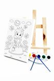 Rapunzel Çocuk Ressam Seti - 20 x 30 cm Önçizimli Tuval, 2 Adet Fırça, Palet, Boyalar ve Şövale