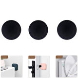 Microcase Darbe Önleyici Yapışkanlı Silikon Kapı Kolu Stoperi Tamponu Yuvarlak Tasarım - GRİ AL5003 3 Adet