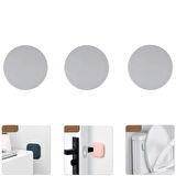 Microcase Darbe Önleyici Yapışkanlı Silikon Kapı Kolu Stoperi Tamponu Yuvarlak Tasarım - SİYAH AL5003 3 Adet