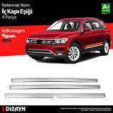 S-Dizayn VW Tiguan Krom İç Kapı Eşiği 4 Prç. 2016-2024