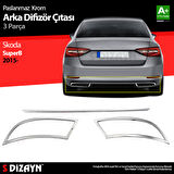 S-Dizayn Skoda Superb Krom Egzoz Çıkışı 3 Parça Set 2015-2019