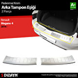 S-Dizayn Renault Megane 4 HB Krom Arka Tampon Eşiği 2016-2020