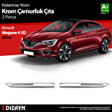 S-Dizayn Renault Megane 4 Krom Çamurluk Sinyal Çıtası 2 Prç. 2016-2020