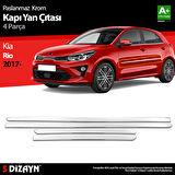 S-Dizayn Kia Rio Krom Kapı Yan Çıtası 4 Prç 2017-2023
