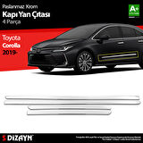S-Dizayn Toyota Corolla Krom Kapı Yan Çıtası 4 Prç 2019 Üzeri