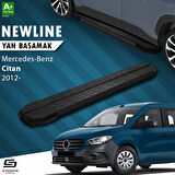 S-Dizayn Mercedes Citan NewLine Siyah Yan Basamak 193 Cm 2012-2021 A+ Kalite