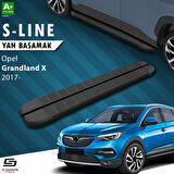 S-Dizayn Opel Grandland X S-Line Siyah Yan Basamak 183 Cm 2017-2024 A+ Kalite