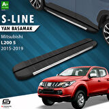 S-Dizayn Mitsubishi L200 5 S-Line Krom Yan Basamak 193 Cm 2015-2019 A+ Kalite