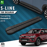 S-Dizayn Ssangyong Korando S-Line Siyah Yan Basamak 183 Cm 2019 Üzeri A+ Kalite