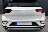 S-Dizayn VW T-Roc Makyajlı Krom Egzoz Görünümü Difüzör 2 Prç. 2021 Üzeri