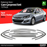 S-Dizayn Opel Astra J SD Krom Cam Çerçeve Seti 12 Prç 2012-2020 (Bütün-Formlu) A+ Kalite