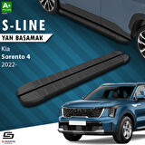 S-Dizayn Kia Sorento 4 S-Line Siyah Yan Basamak 183 Cm 2022 Üzeri A+ Kalite