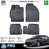 Toyota Corolla 3D Pro Havuzlu Paspas 2013-2018 A+ Kalite