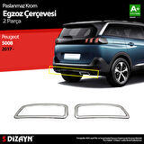 S-Dizayn Peugeot 5008 Krom Egzoz Çıkışı 2 Prç. 2017-2023