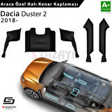 S-Dizayn Dacia Duster 2 Halı Kenar Kaplama Seti 2018-2023 5 Prç A+ Kalite