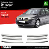 S-Dizayn Renault Megane 2 Krom Ön Panjur 6 Prç 2004-2005