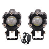 Space Offroad sis lambası 6.5 cm x 4.5cm 6.5cm beyaz-sarı 10w 12-80v set/ LASS347