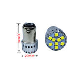 1157 Dekoratif led ampul çift duy beyaz 12V 4W canbus / LAAM952