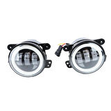Space Offroad sis lambası 4inç beyaz-turuncu angelli set / LASS373