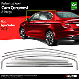 S-Dizayn Fiat Egea SD Krom Cam Çerçevesi 8 Prç. 2015-2020 A+ Kalite