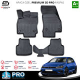 Volkswagen Golf 7 3D Pro Havuzlu Paspas 2012-2020 A+ Kalite