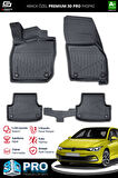 VW Golf 8 Oto. 3D Pro Havuzlu Paspas 2021-2024 A+ Kalite