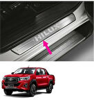Toyota Hilux Uyumlu 2016 Sonrası Kapı Eşiği 4Lü Set Krom